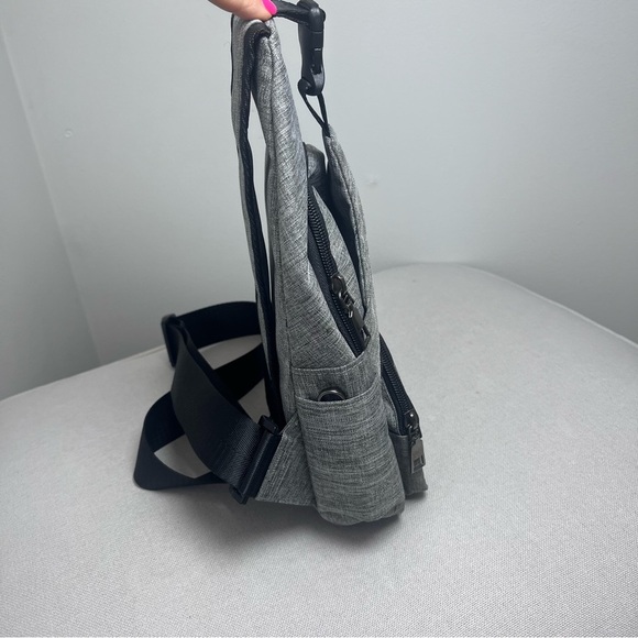 NuPouch Gray Anti-theft Backpack USB Charge Port Smart Organization Crossbody - Picture 8 of 8